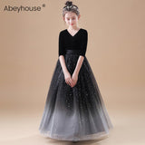 Kid Girl High-end Cello Performance Piano Dress