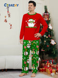 Family Matching Parent-child Christmas Santa Letter Printing Contrasting Holiday Pajamas