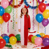 3-12Y Kid Girl Red and White One-piece Devil Suits
