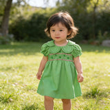 Kid Baby Girls Summer Embroidered Four-leaf Cute Doll Dress