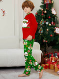 Family Matching Parent-child Christmas Santa Letter Printing Contrasting Holiday Pajamas