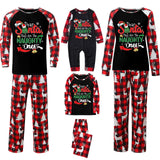 Family Matching Parent-child Loungewear Christmas Stitching Pajamas