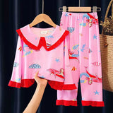 Kid Baby Girl Boy Long Sleeve Doll Cartoon Suit Pajamas