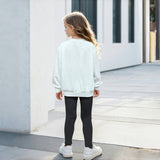 Girls 2-piece Set & Rainbow Print Long-sleeved Sweatshirt + Leggings, Winter/fall Clothes