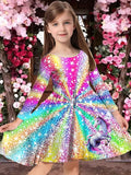 Girls Dress Romantic Color Playful Cartoon Cute Girls Dress