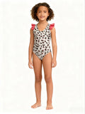Family Matching Leopard Print One-piece Swimsuit