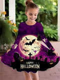 Christmas Crew Neck Dress Girls Korean Version Fashion Foreign Style Long Sleeve Snowflake
