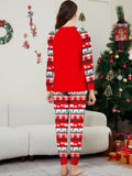 Family Matching Bear Snowflake Letters Stripes Christmas Parent-child Pajamas
