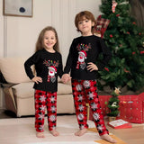 Family Matching Deer Snowflake Plaid Christmas Parent-child Pajamas