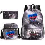Poppy Playtime Sausage Monster Student Backpack Three-piece School Bag