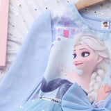 Kid Girl Elsa Long Sleeved Pure Autumn Fluffy Yarn Dress