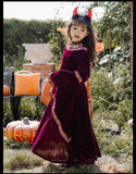 Halloween Costume Kids Vintage Court Style Vampire Witch Costume Little Red Riding Hood