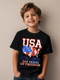 Anniversary Independence Day Commemorative Kid Boys Girls Short Sleeve T-Shirts
