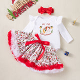 0-18M Baby Christmas Cute Long-sleeved 3 Pcs Set