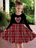 2-10T Kid Girl Fake Personalized Long-sleeved Swing Fashion Trend Dresses
