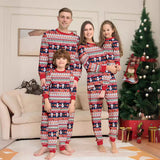 Family Matching Snowman Deer Printed Flower Loungewear Pajamas Set