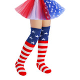 Kid Stars Stripes Long Socks Pentagram Gloves Independence Day
