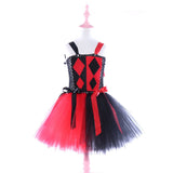 Halloween Girls Dress New Clown Female Fluffy Princess Dress Tutu Dress