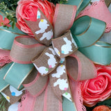 Easter Decoration Rabbit Wreath Woven Ribbon Wreath Simulation Plant Party