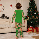 Family Matching Parent-Child 3D Printing Christmas Crew Neck Long Sleeve Pajama Homewear
