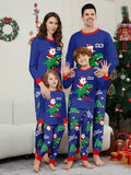 Family Matching Homewear Parent-Child Green Dinosaur Santa Pajamas