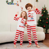 Family Matching Snowman Deer Letters Stripes Christmas Parent-child Pajamas
