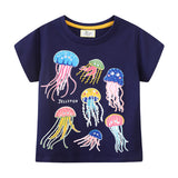 Kid Baby Boy Short Sleeve Summer Crew Neck Cartoon T-shirt Top