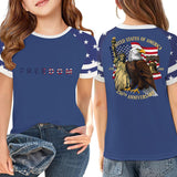 Kid Girl USA Independence Day 250th Anniversary Summer T-Shirt Tops