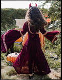 Halloween Costume Kids Vintage Court Style Vampire Witch Costume Little Red Riding Hood