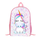 Kid School Season Pink Cartoon Unicorn Backpack Student Bag