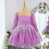 Kid Baby Girl Princess Sequins First Birthday Fluffy Gauze Dresses