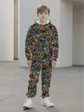 Children's Hooded Sweater Set Children's Casual Set