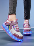 Kids Girl Runaway Mermaid Princess Roller Skates Charging Wheels Sneakers Shoes