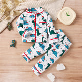 Kid Baby Boy Autumn Winter Long Sleeved Home Pajamas Set