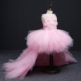 2-12T Kid Baby Girls Evening Princess Catwalk Trailing Wedding Dresses