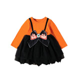 Kid Baby Girl Long Sleeved Autumn Halloween American Dress