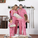 Family Christmas Parent-Child Suit Striped Pajamas Loungewear