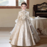 2-12T Kid Girls High-end Light Luxury Niche Host Birthday Princess Dresses