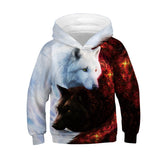 Children's Long-sleeved Hooded Pullover Sweater Trendy Children's Pullover Top