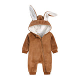 Baby Boy Girl Autumn Winter Rabbit Crawling Velvet Warm Rompers