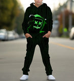 Children's Clothing Boys' Autumn Hooded Suit New Versatile and Handsome Two-piece Set