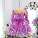 Kid Baby Girl Princess Sequins First Birthday Fluffy Gauze Dresses