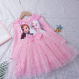 Kid Baby Girl Snow Ice Princess Aisha Long Sleeve Dresses