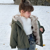 1-8T Kid Baby Girls Padded Fashion Korean Thickened Coat Jacket