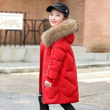 5-14T Kid Girls Cotton-padded Thickened Down Coats