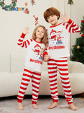 Family Matching Snowman Deer Letters Stripes Christmas Parent-child Pajamas