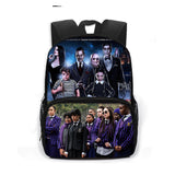Wednesday Addams and Enid Children School Backpack Polyester Schoolbag