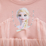 Kid Baby Girl Elsa Princess Autumn Frozen Long Sleeve Dress