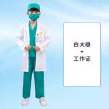 Children's Surgical Clothing Medical Clothing White Coat Children's Doctor Playing Nurse Clothing Baby