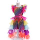 Kid Girl Carnival Halloween Veil Dresses